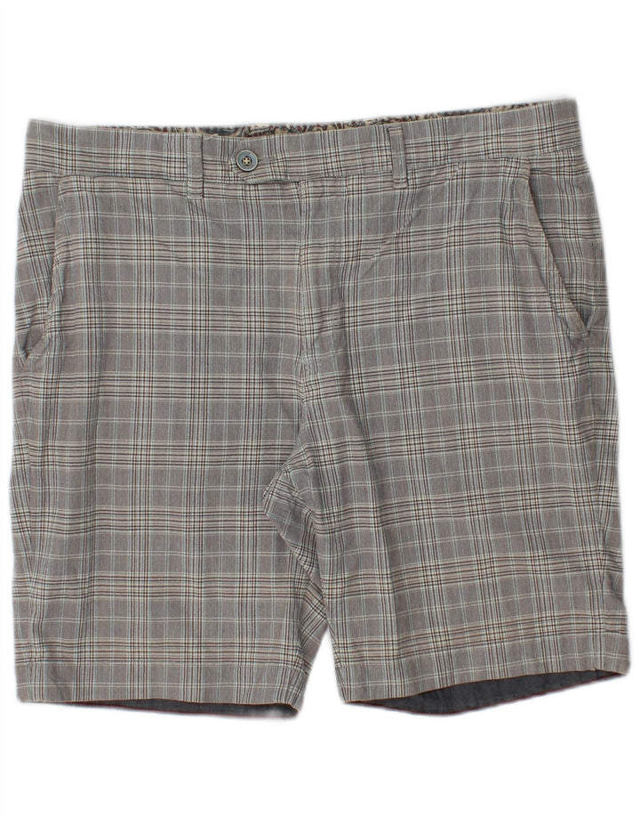 Ανδρικό σορτς Chino Ted Baker W34 Large Grey Check Cotton