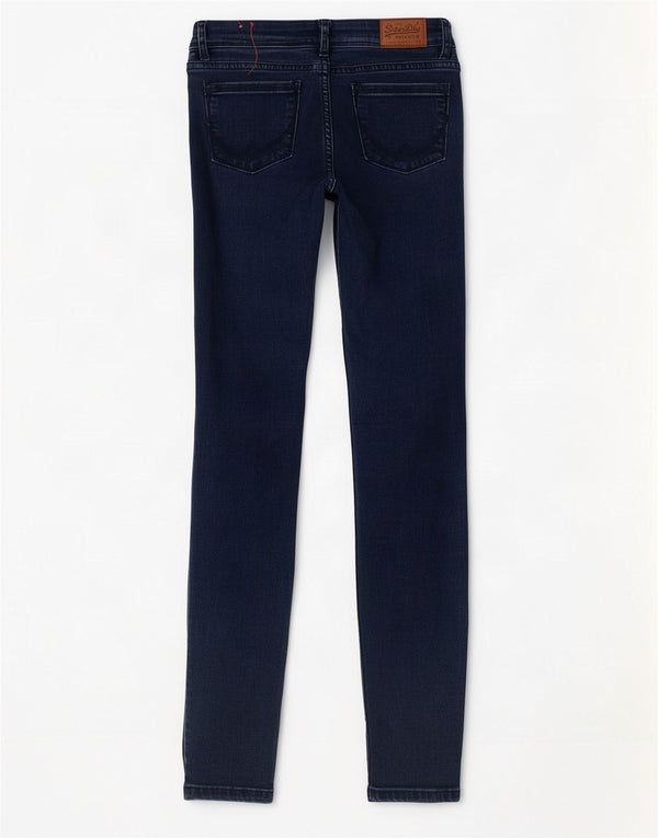 Superdry Γυναικεία Alexia Jegging Jeans W25 L31 Navy Blue Cotton