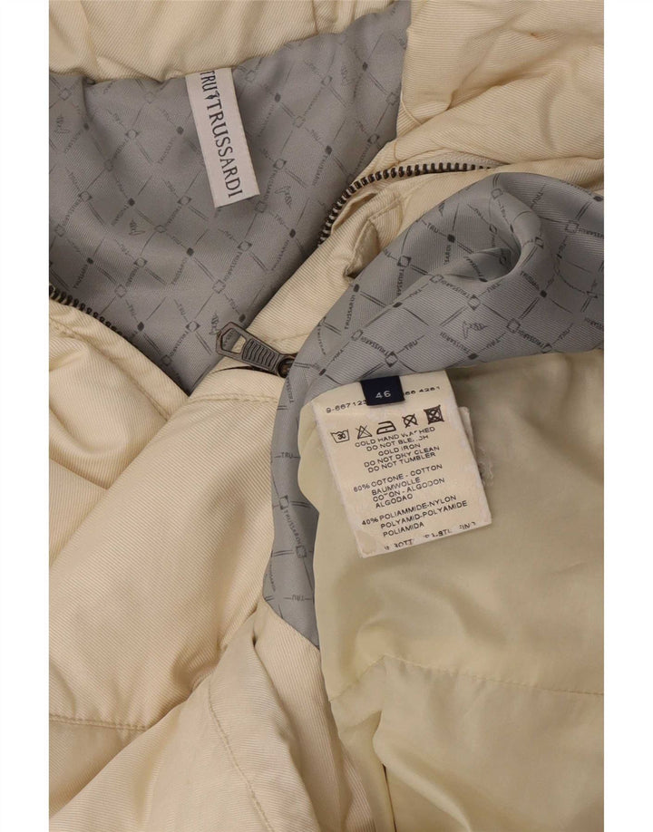 Trussardi Γυναικείο Μπουφάν IT 46 Large Off White Βαμβακερό