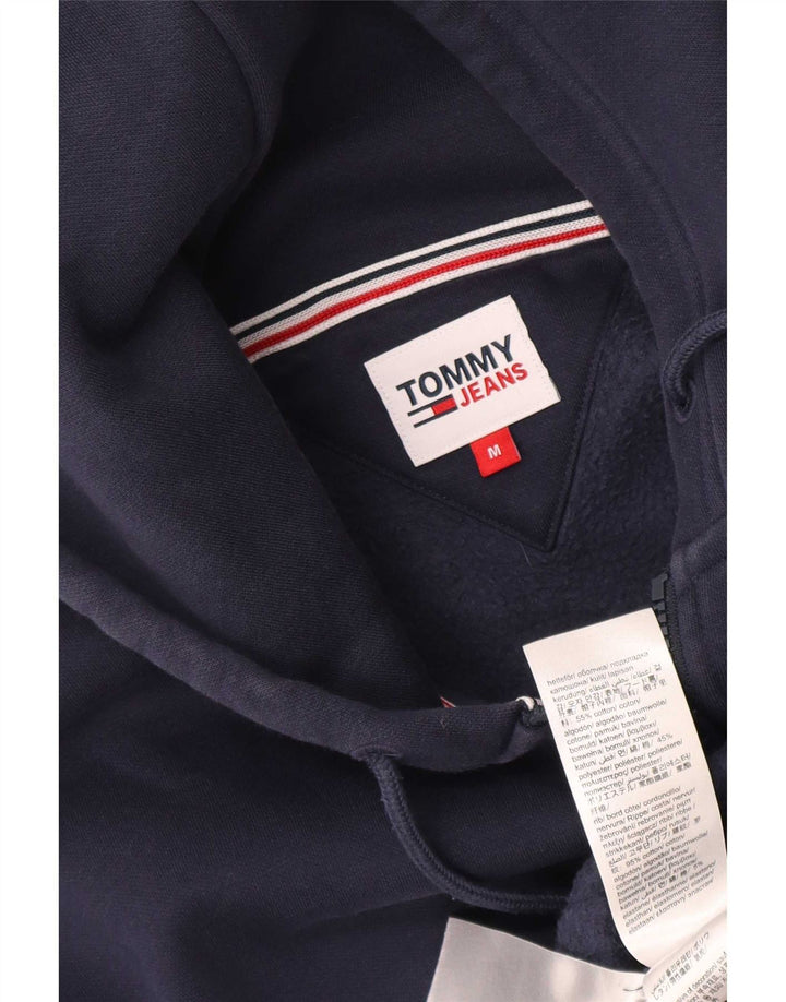 Ανδρικό πουλόβερ με κουκούλα με φερμουάρ Tommy Hilfiger, Βαμβακερό μεσαίο ναυτικό