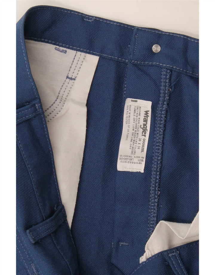 Ανδρικό ίσιο casual παντελόνι Wrangler W38 L34 Μπλε Πολυεστέρας