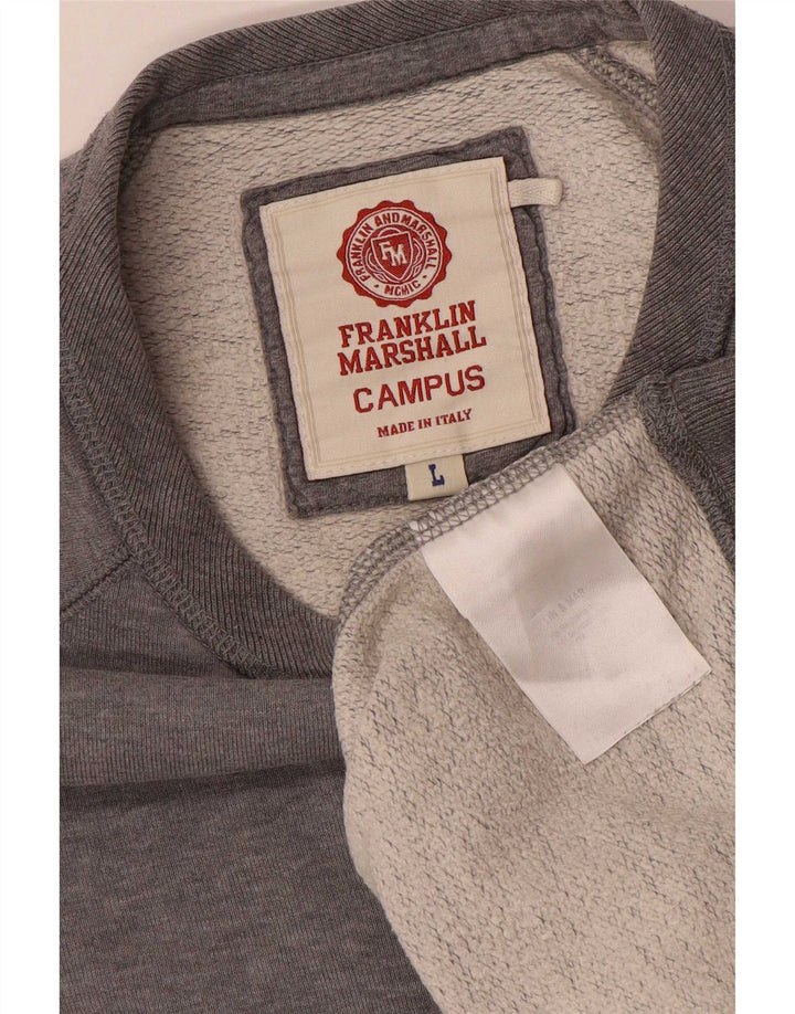 Ανδρικό φούτερ Franklin & Marshall Jumper με μεγάλο γκρι φλιτζάνι