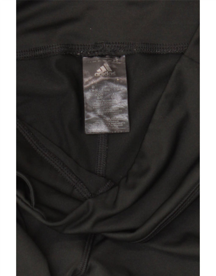 Adidas Γυναικεία Κάπρι Κολάν UK 8/10 Μικρό μαύρο πολυεστέρα