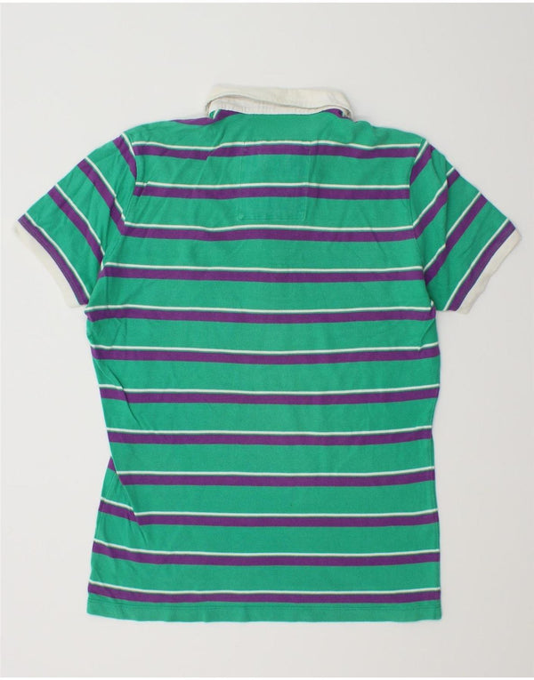 DIESEL Mens Rugby Polo Shirt Medium Green Striped