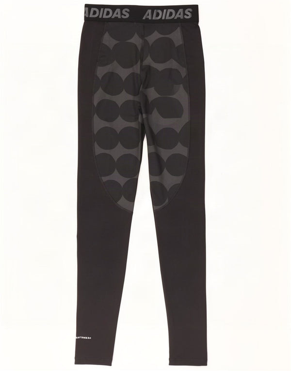 Γυναικεία Adidas Marimekko γραφικά κολάν UK 8/10 Small Black Pot