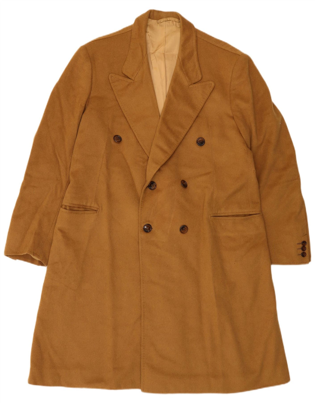 Vintage Ανδρικό παλτό με διπλό στήθος UK 36 Small Beige