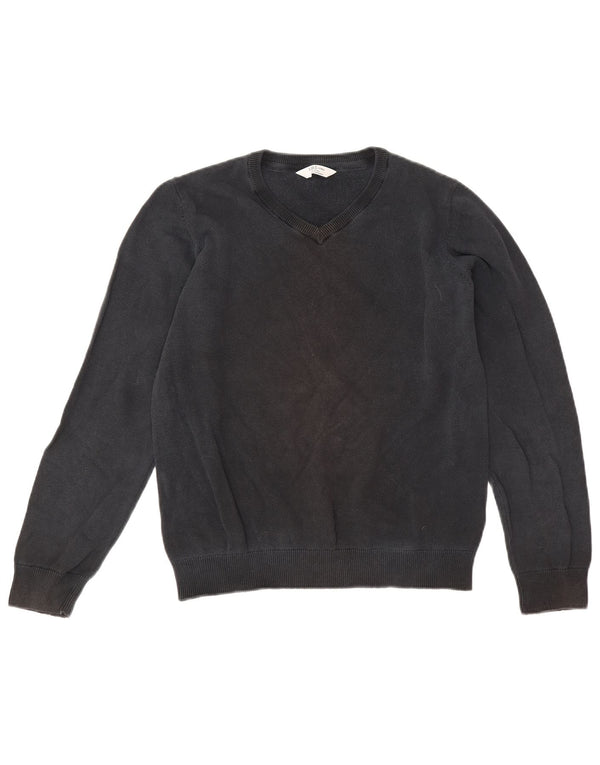 Marks & Spencer Boys πουλόβερ με λαιμόκοψη με V λαιμόκοψη 12-13 ετών μαύρο βαμβακερό