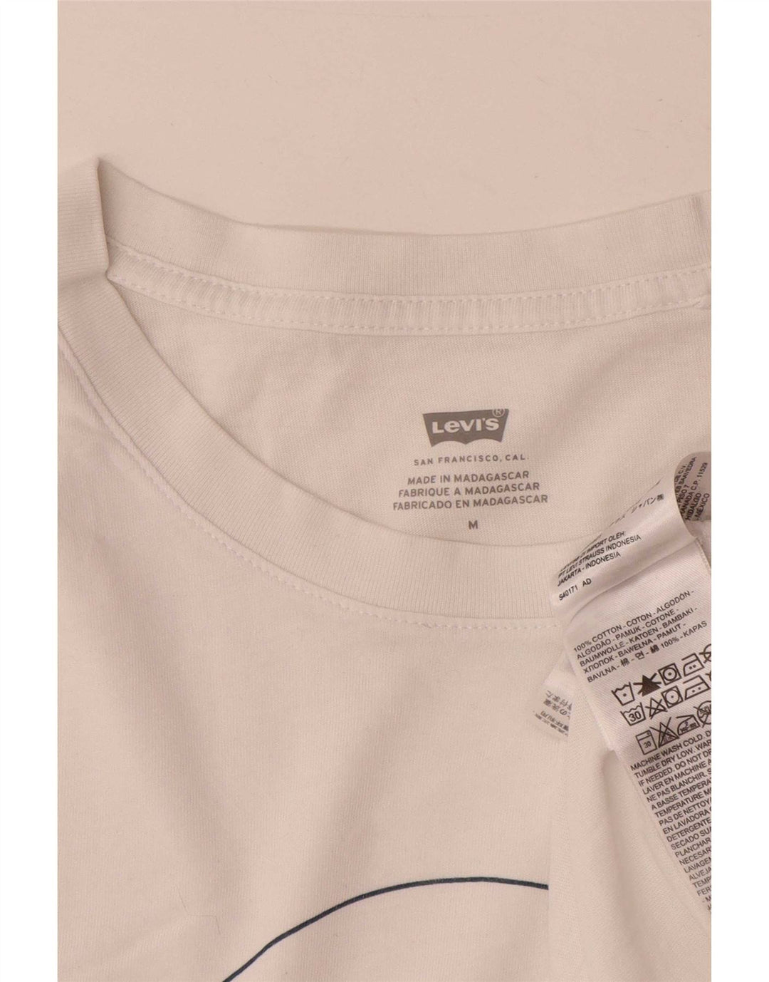 Γυναικείο γραφικό μπλουζάκι Levi's Top UK 14 μεσαίο λευκό βαμβακερό