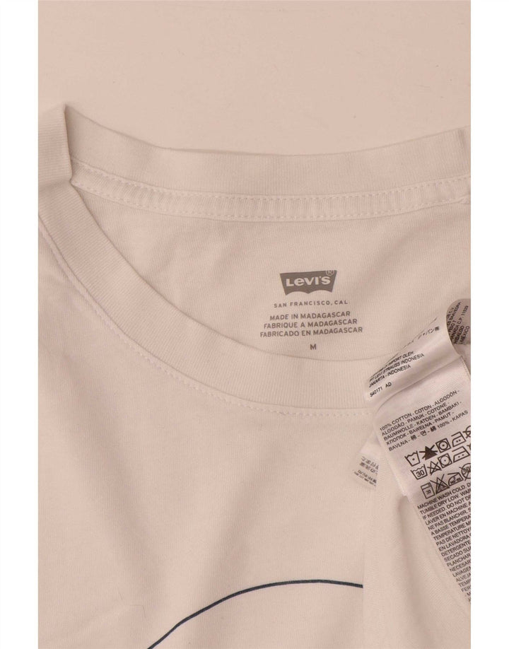 Γυναικείο γραφικό μπλουζάκι Levi's Top UK 14 μεσαίο λευκό βαμβακερό