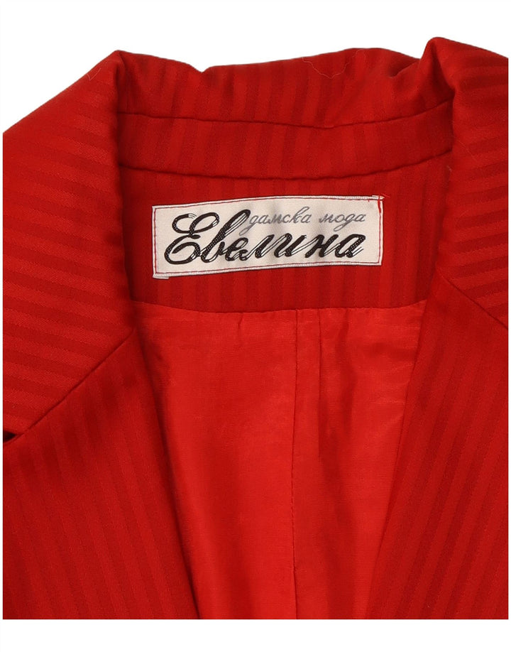 Vintage γυναικείο σακάκι σακάκι 1 κουμπιού με 14 μεσαία κόκκινη ρίγα