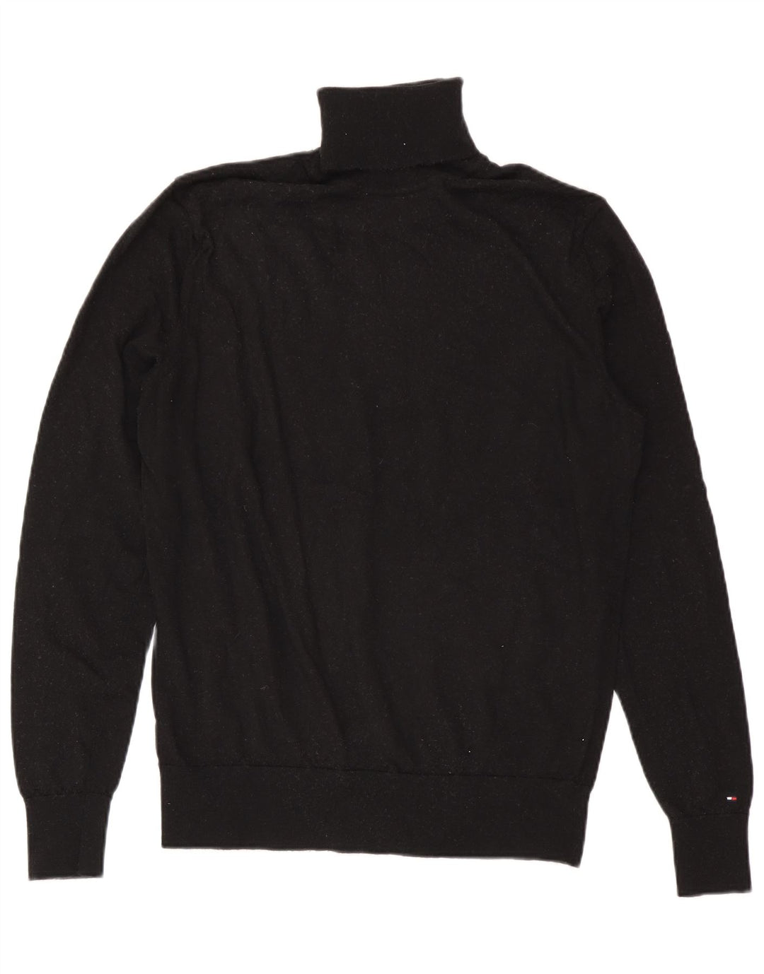 Ανδρικό πουλόβερ Tommy Hilfiger με ρολό λαιμόκοψη 2XL μαύρο μάλλινο