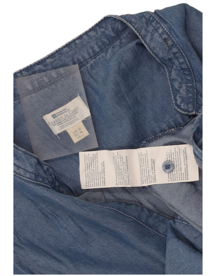 Mountain Warehouse Γυναικείο κοντομάνικο πουκάμισο Oversized UK 10 Small Blue