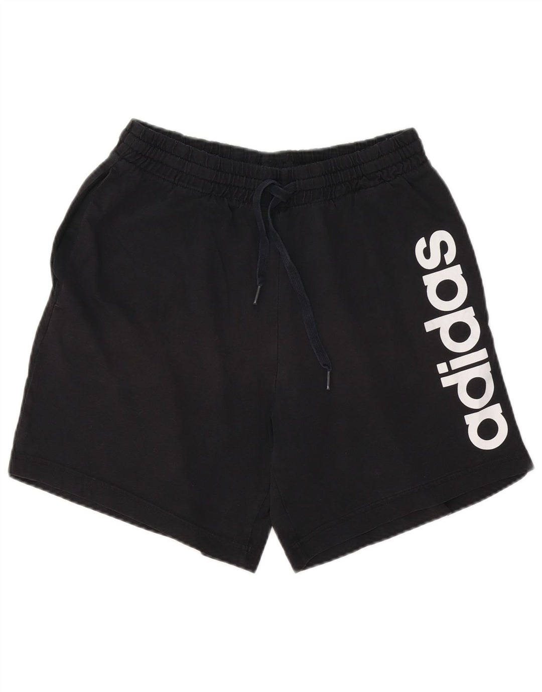 Ανδρικό γραφικό αθλητικό σορτς Adidas, μεσαίο μαύρο βαμβακερό