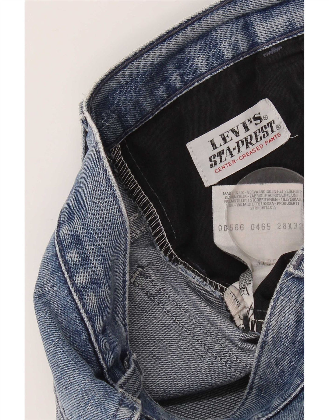 Levi's Womens Distressed Straight Jeans W28 L32 Blue Cotton