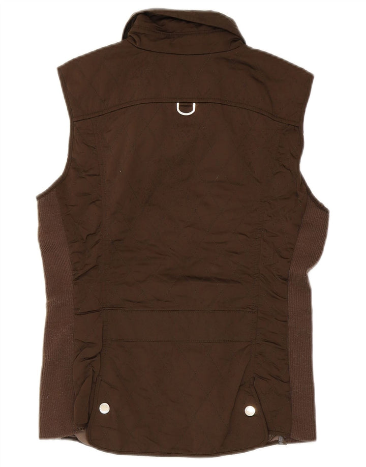 Massimo Dutti Γυναικείο Καπιτονέ Gilet UK 12 Μεσαίου καφέ Πολυεστέρας