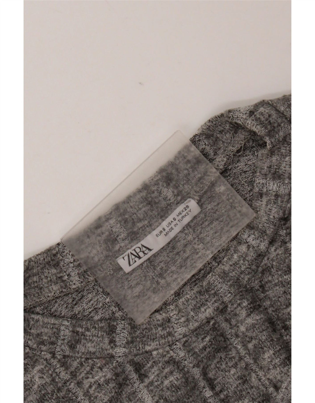 Zara Γυναικείο T-Shirt τοπ UK 10 Small Grey Flecked Polyester