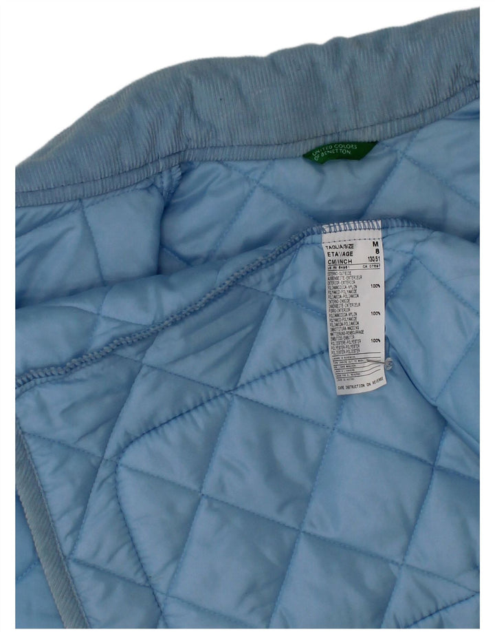 Μπουφάν Benetton Boys Quilted Jacket 7-8 Years Medium Blue Nylon