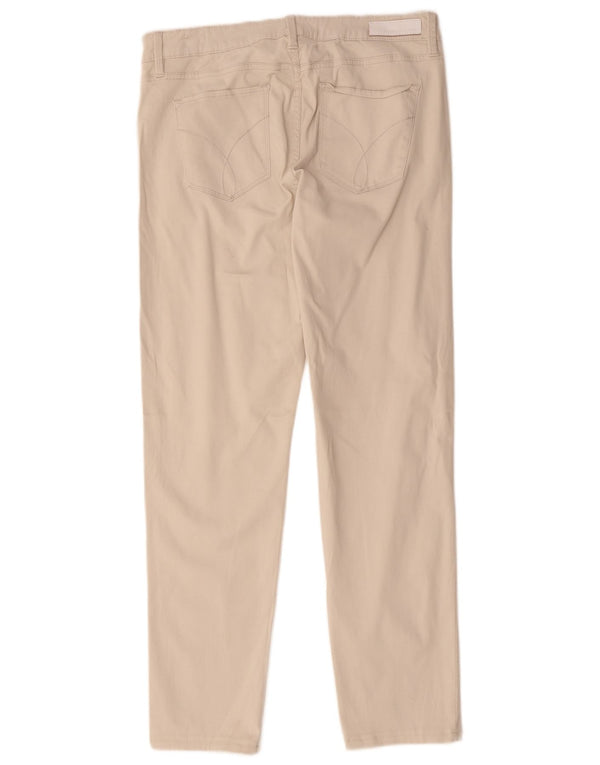 Calvin Klein Γυναικείο ίσιο casual παντελόνι US 12 Large W32 L29 Λευκό