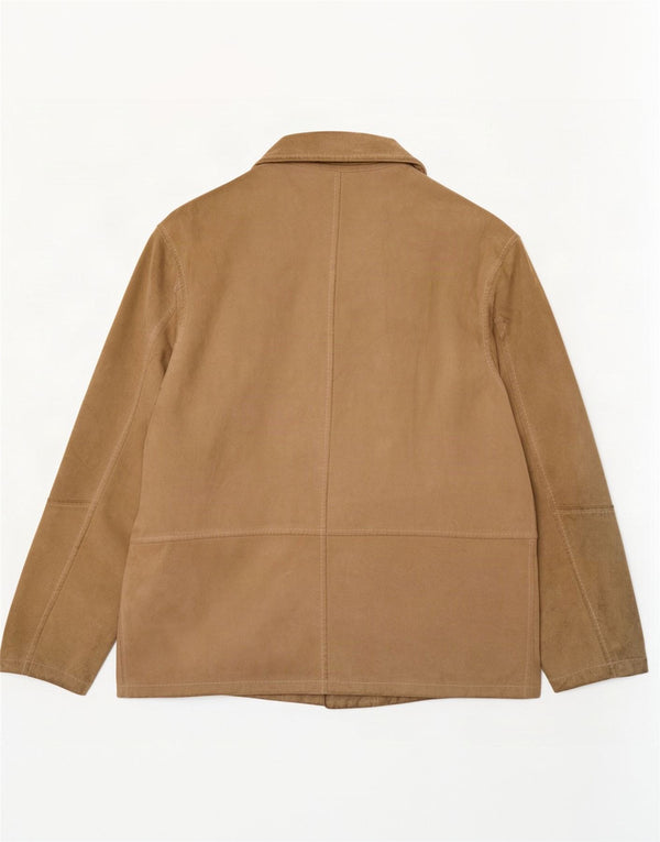 Vintage Ανδρικό Suede Jacket UK 38 Medium Beige Leather