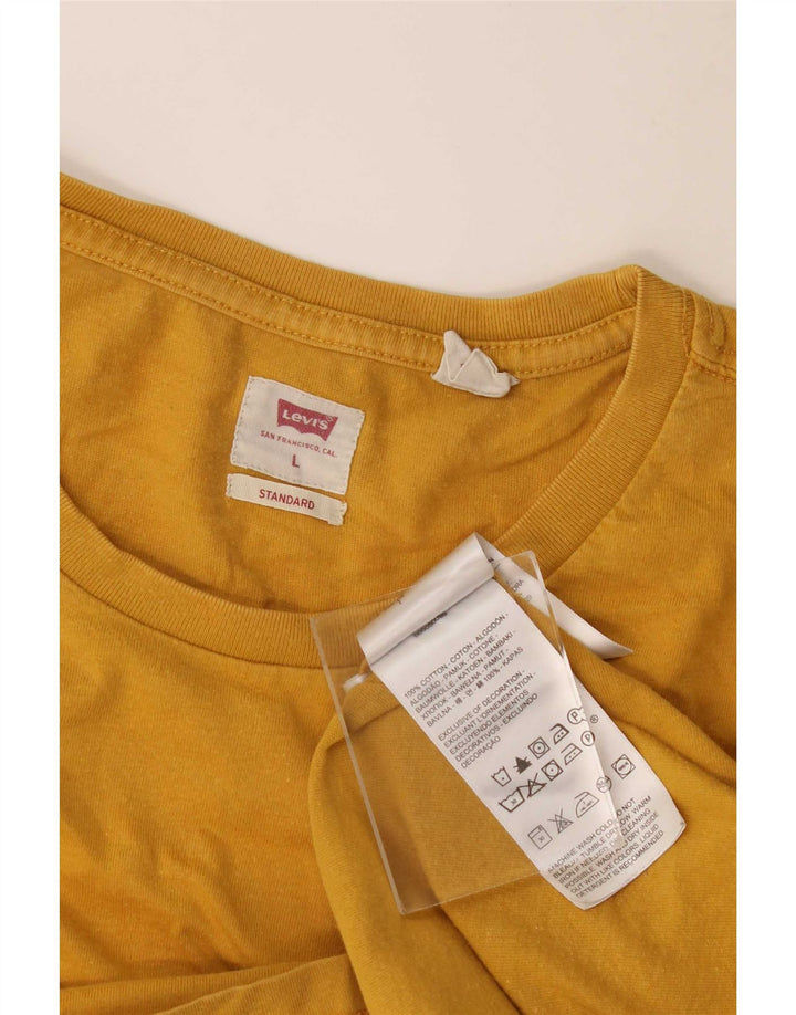 Ανδρικό μπλουζάκι Levi's Standard Top μεγάλο κίτρινο βαμβακερό