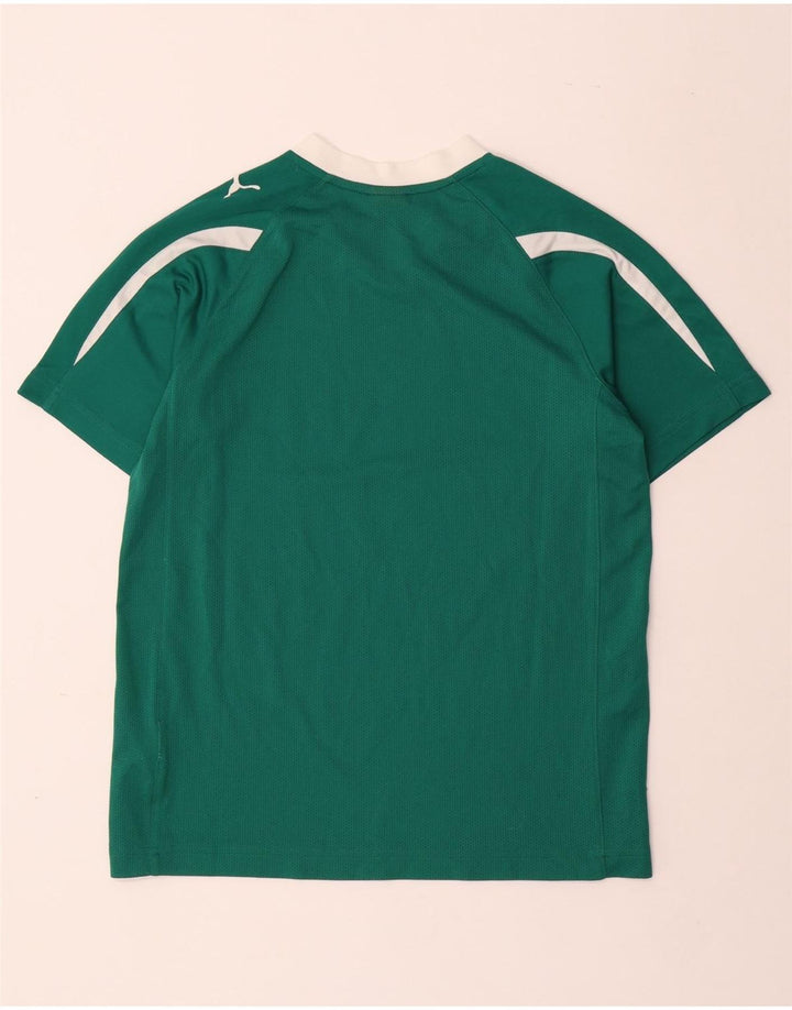 PUMA Boys Graphic T-Shirt Top 13-14 Years Green Polyester