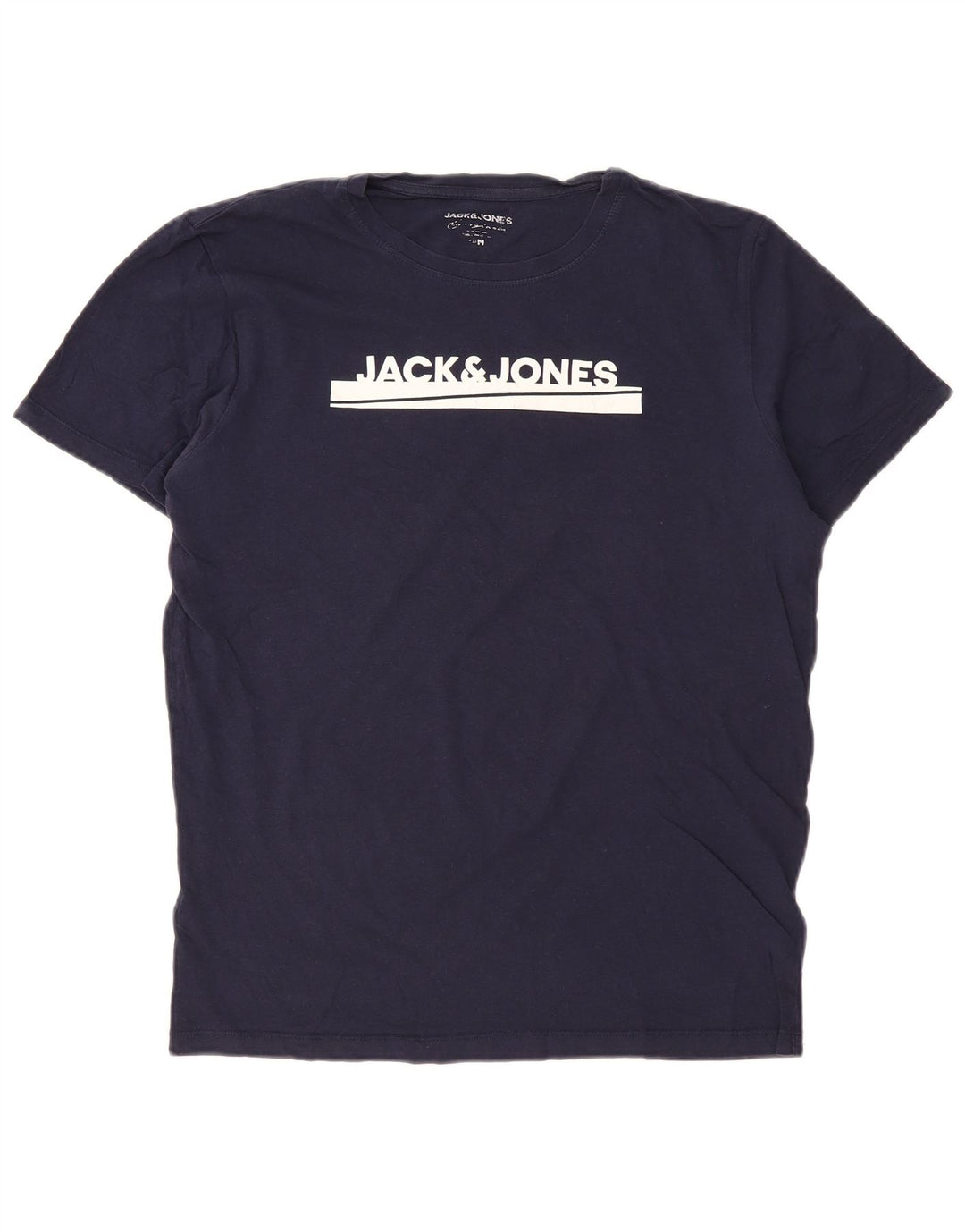 Ανδρικό γραφικό μπλουζάκι JACK & JONES Τοπ μεσαίου μπλε βαμβακερό