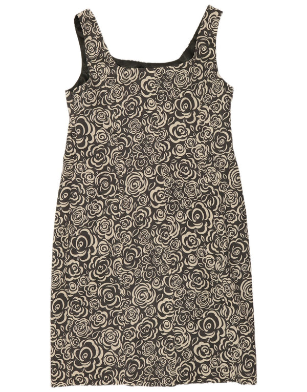 Γυναικείο αμάνικο φόρεμα LAURA ASHLEY UK 18 XL μαύρο φλοράλ βαμβακερό