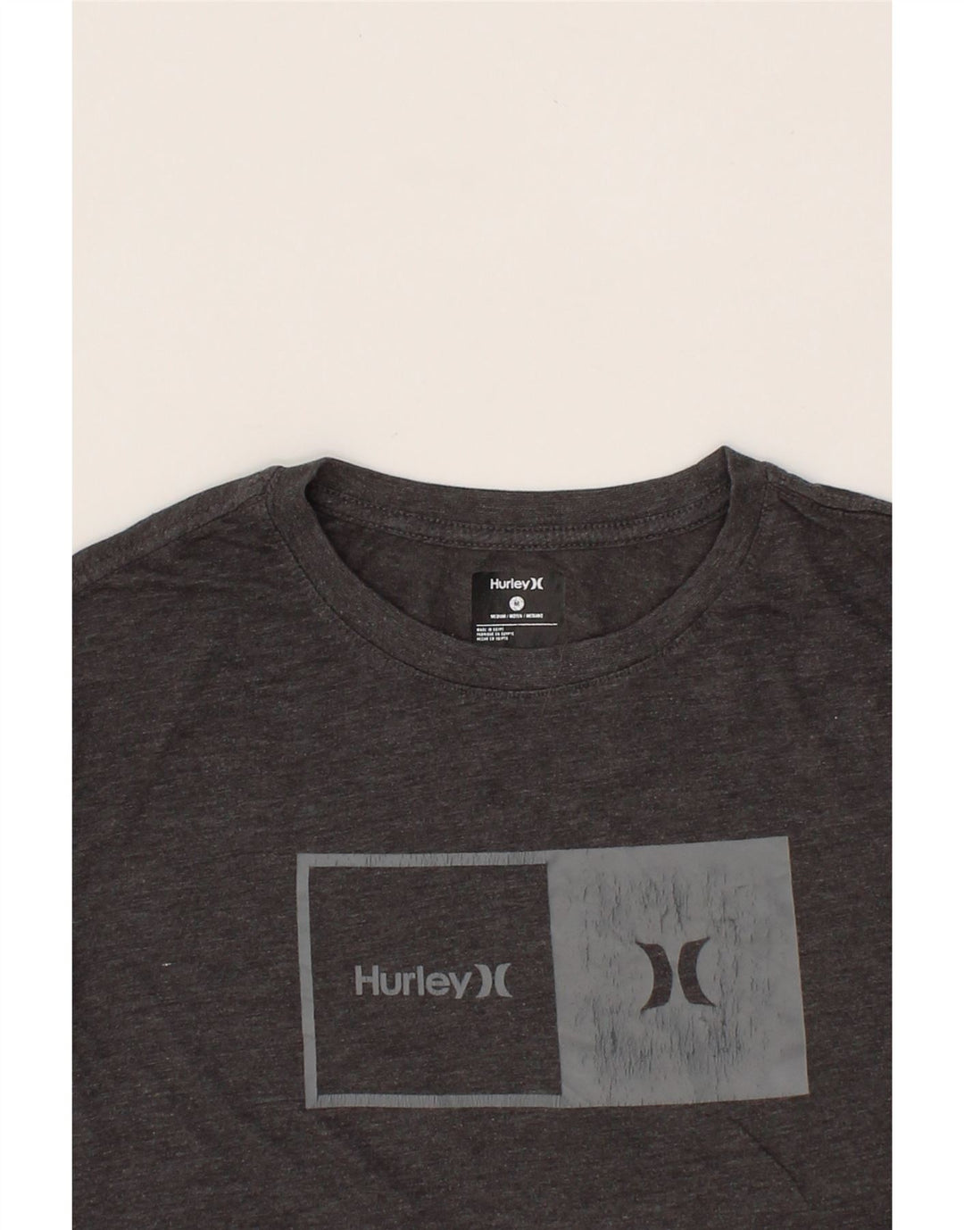 HURLEY Mens Graphic T-Shirt Top Medium Grey Cotton Vintage Hurley and Second-Hand Hurley from Messina Hembry 