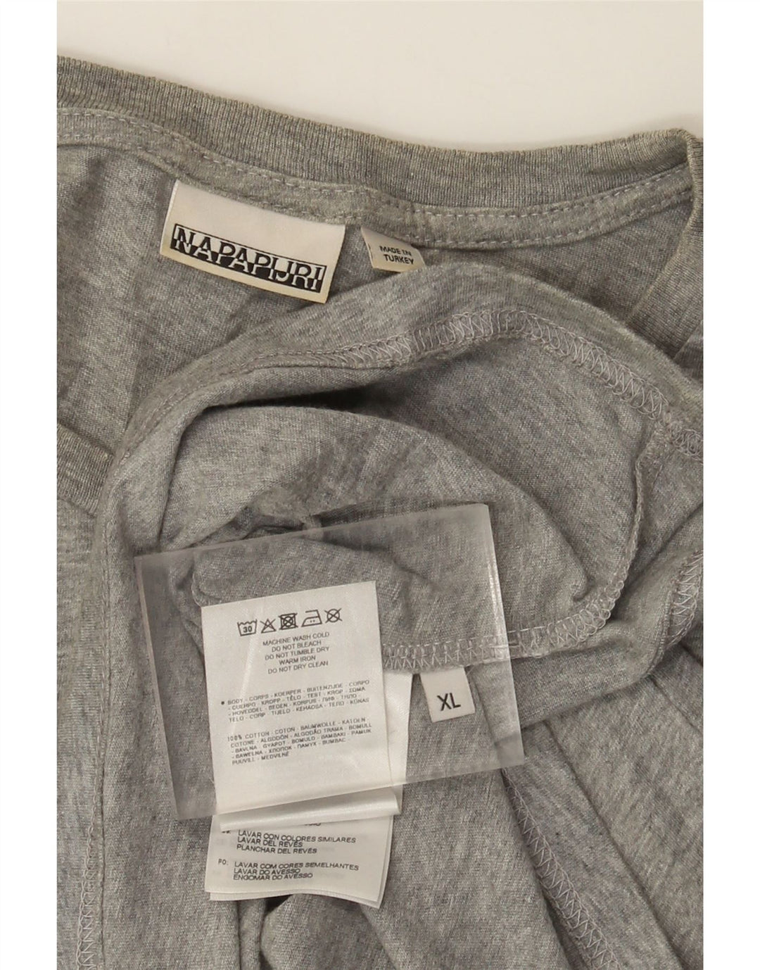 Ανδρικό T-Shirt Napapijri Top XL Γκρι βαμβακερό