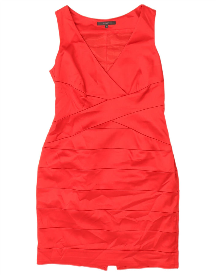 Γυναικείο αμάνικο φόρεμα Coast UK 12 Medium Red Acetate