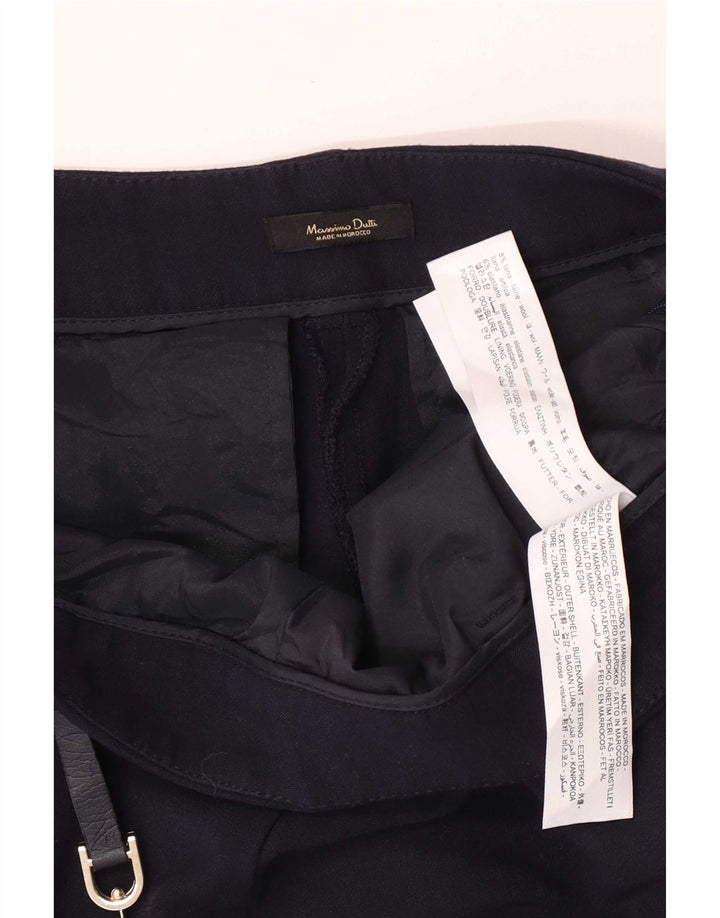 Massimo Dutti Γυναικείο Slim Suit Παντελόνι EU 40 Medium W30 L27 Navy Blue Wool