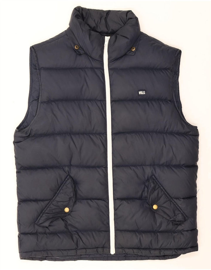 Jack Wills Mens Padded Gilet UK 40 Large Navy Blue