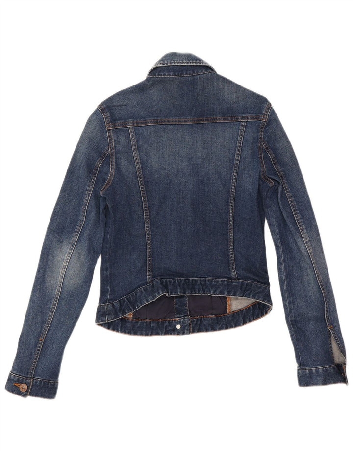 Zara Γυναικείο Τζιν Μπουφάν UK 10 Small Blue Cotton