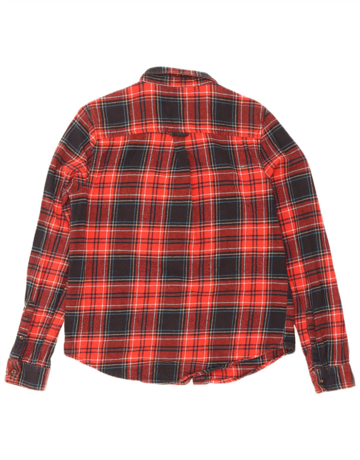 Superdry γυναικείο φανελένιο πουκάμισο UK 10 Small Red Check Cotton