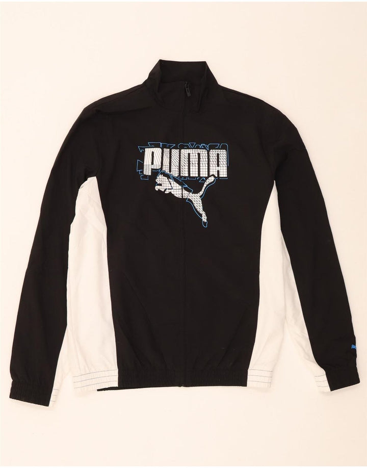 Puma Boys Graphic αθλητική φόρμα Top Jacket 15-16 Years Black Colourblock