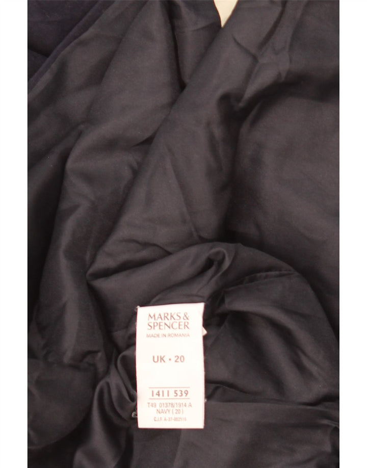 Marks & Spencer Γυναικείο Utility Jacket UK 20 2XL Navy Blue Polyester