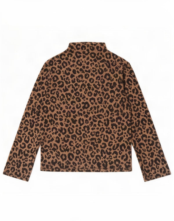 Marks & Spencer Γυναικείο τοπ μακρυμάνικο UK 8 Small Brown Animal print