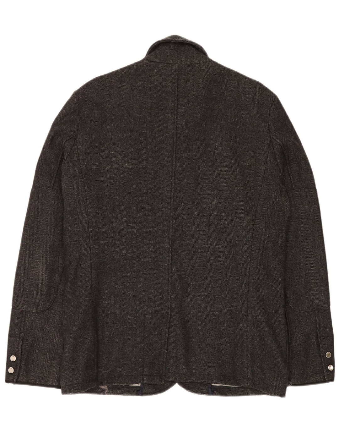 Zara Mens Utility Jacket UK 40 Μεγάλο Γκρι Μαλλί ψαροκόκαλο