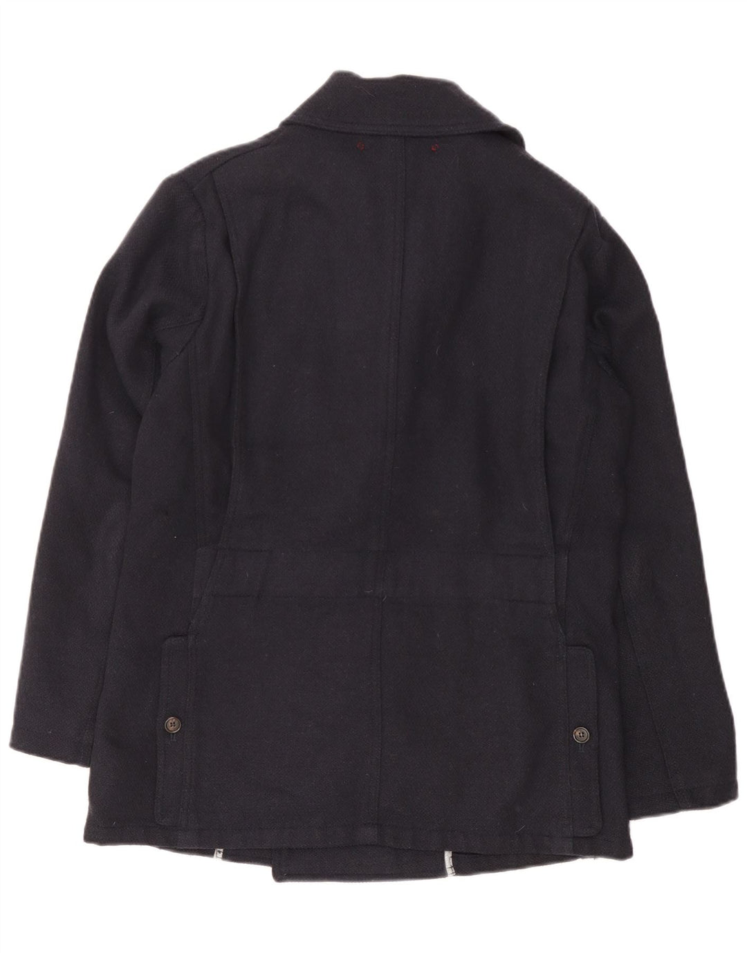 Montedoro Ανδρικό παλτό μπιζελιού IT 48 Medium Navy Blue Wool