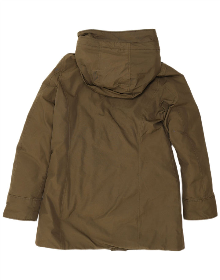 Woolrich Γυναικείο μπουφάν Parka με κουκούλα UK 14 Medium Khaki Cotton