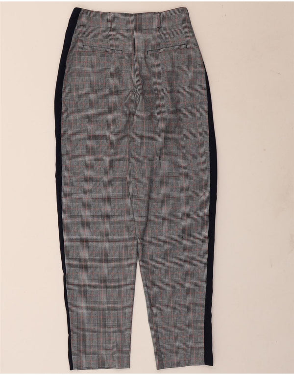 Topshop γυναικείο ψηλόμεσο παντελόνι Chino UK 6 XS W26 L28 Grey Check