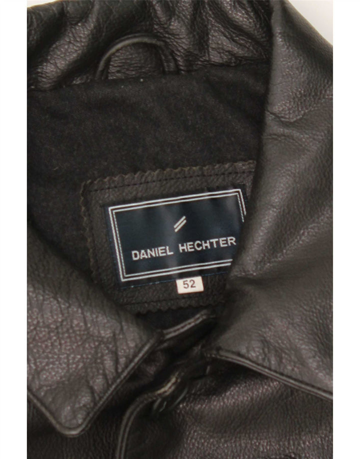 Daniel Hechter Ανδρικό Δερμάτινο Μπουφάν IT 52 XL Μαύρο