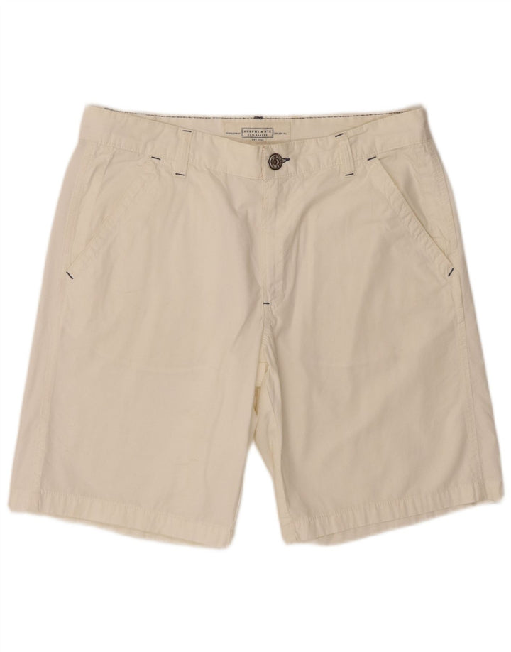 Murphy & Nye Ανδρικό σορτς Chino W36 μεγάλο λευκό βαμβακερό