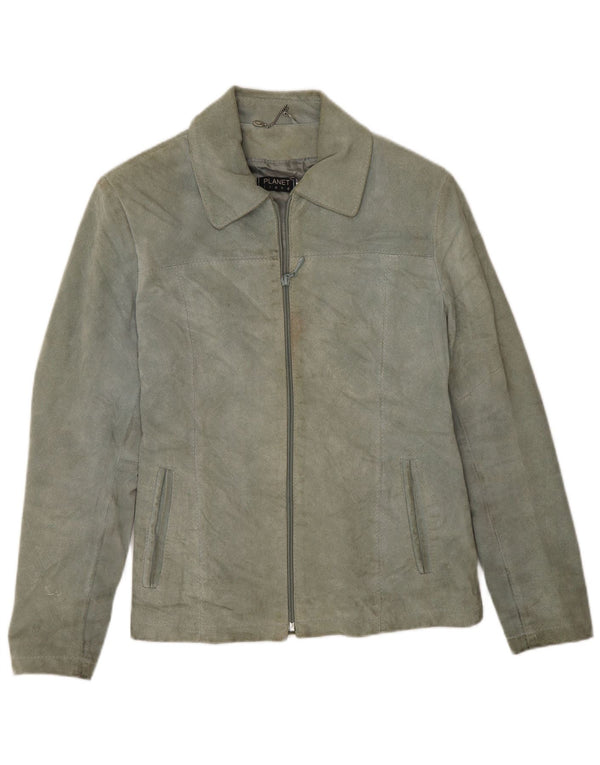 Planet Γυναικείο Suede Jacket IT 44 Medium Green Leather
