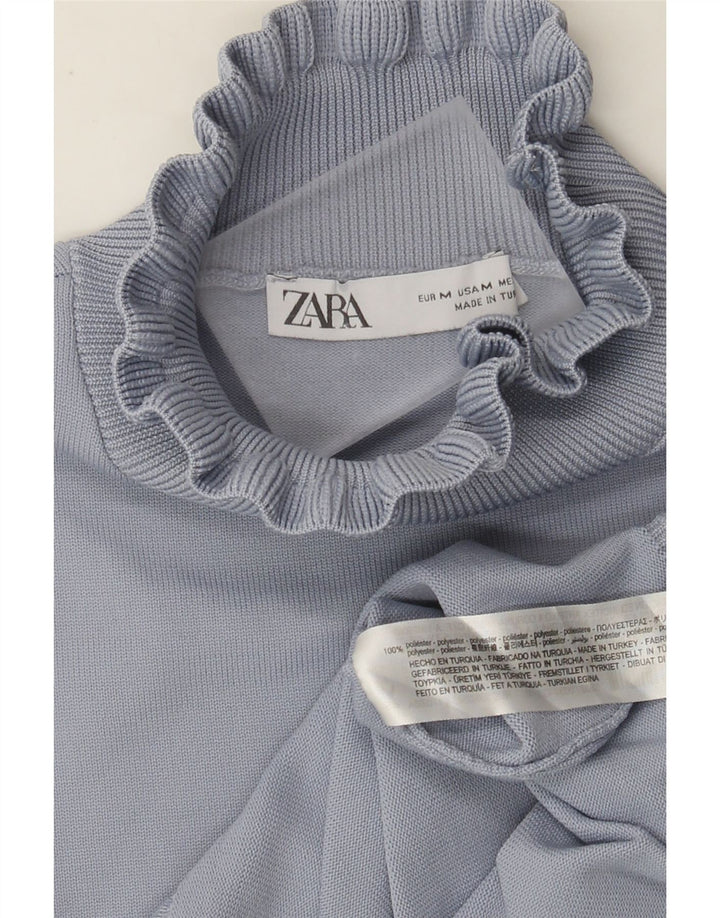 Zara γυναικείο πουλόβερ με λαιμόκοψη χελώνας UK 12 μεσαίο πολυεστέρας