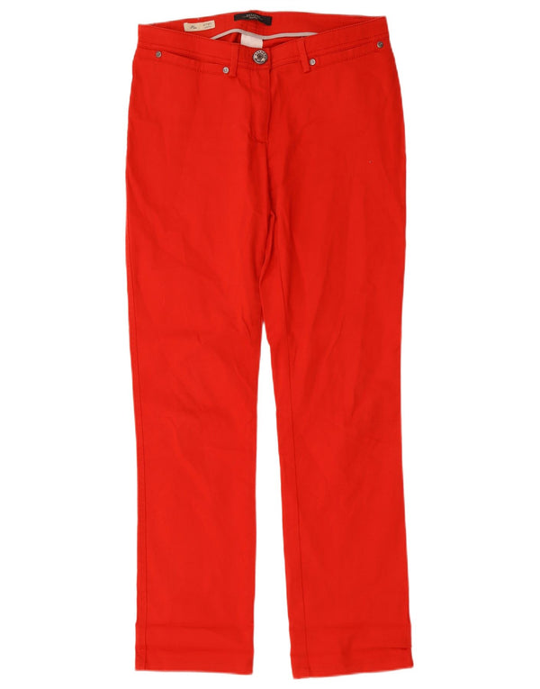 Max Mara Γυναικείο Σαββατοκύριακο Slim Casual Παντελόνι UK 12 Medium W32 L30 Red