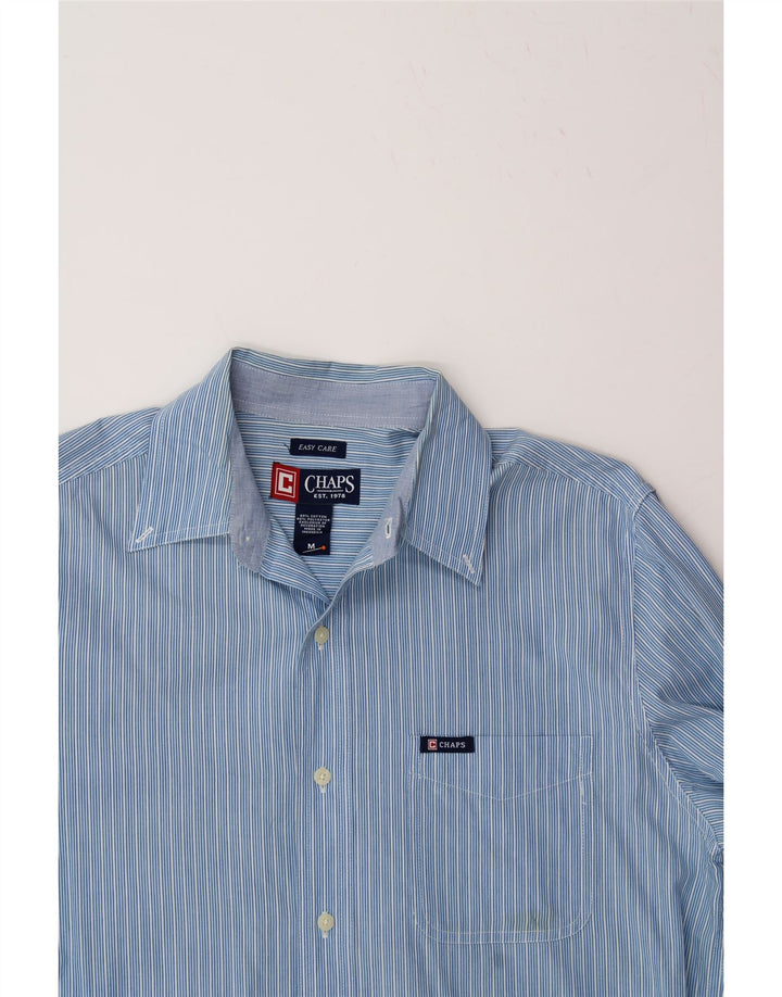 CHAPS Mens Shirt Medium Blue Striped Cotton Vintage Chaps and Second-Hand Chaps from Messina Hembry 