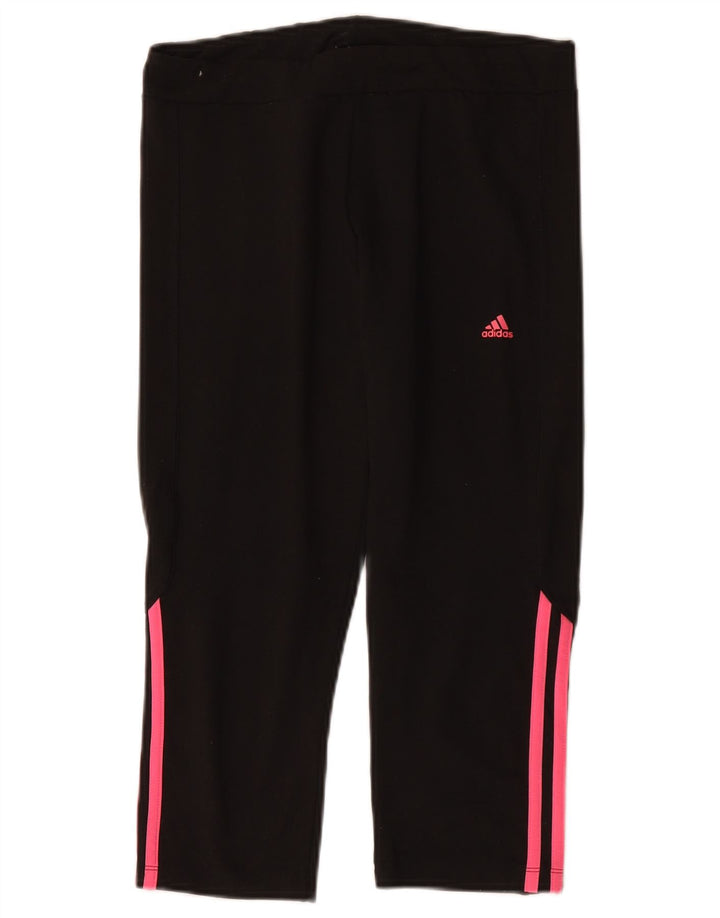 Adidas Γυναικεία κολάν Capri Climalite UK 12/14 Μεσαίο μαύρο πολυεστέρα