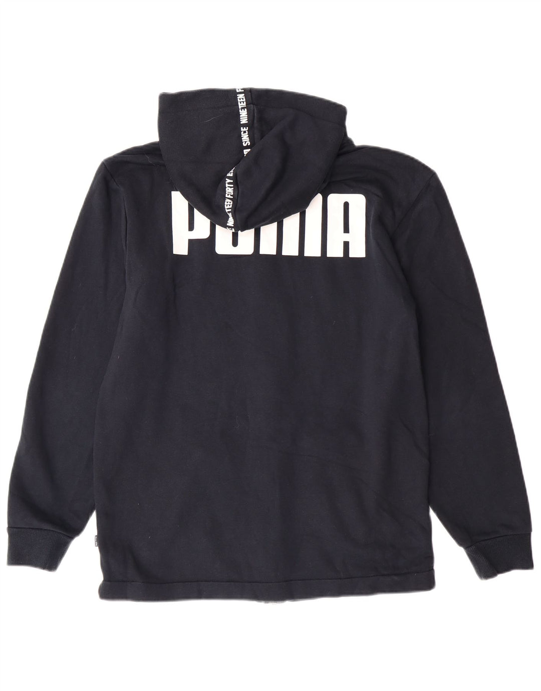PUMA Mens Graphic Zip Hoodie Sweater Small Navy Blue