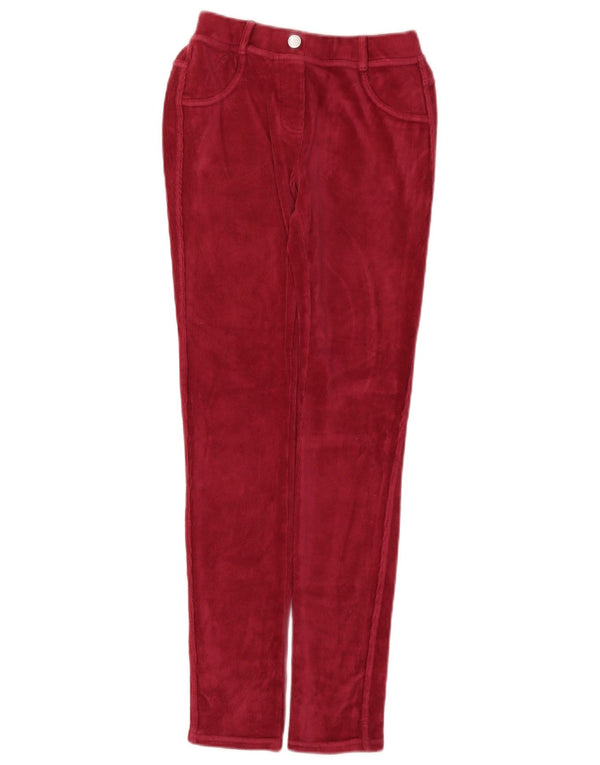 Benetton Girls Slim Corduroy Παντελόνι 11-12 ετών 2XL W24 L29 Βουργουνδίας